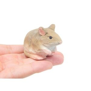COPY - Mouse Wood Figurine House Rat Pet Statue D…
